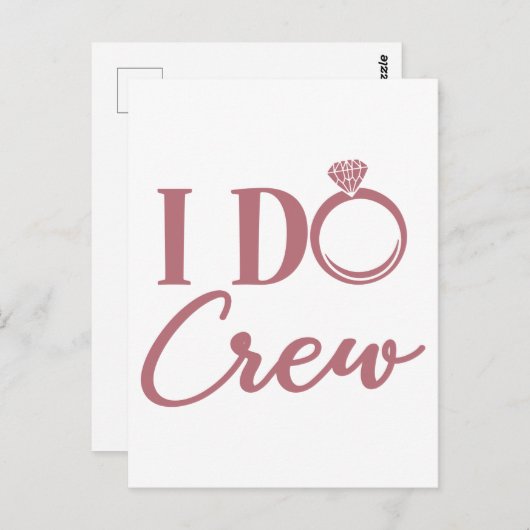 I Do Crew - Bachelorette Party Bridal Weddenschap Briefkaart (Voorkant / Achterkant)