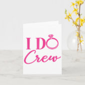 I Do Crew, Bachelorette Party, Matching, Group, Br Kaart (Gele Bloem)
