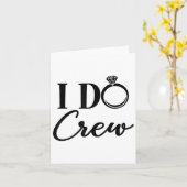 I Do Crew, Bachelorette Party, Matching, Group Bri Kaart (Gele Bloem)