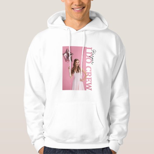 I Do Crew Bride Party Photo Hoodie | Personalised  (Voorkant)