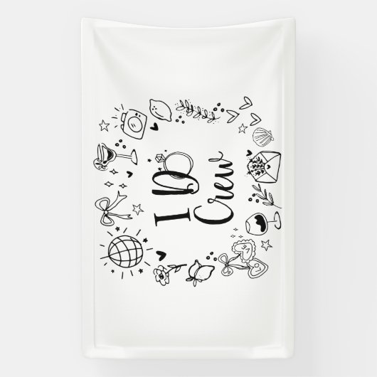 I Do Crew Bruidsfeest Banner (Verticaal)