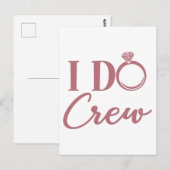 I Do Crew - Bruidsfeest Bruiloft Briefkaart (Voorkant / Achterkant)