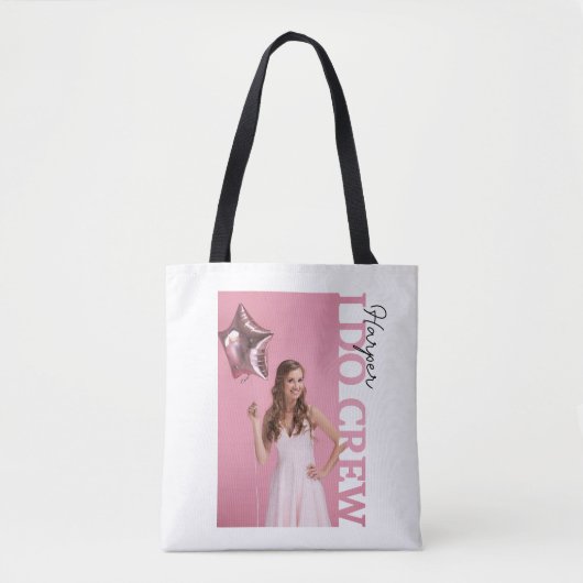 I Do Crew Bruidsfeest Foto Tote Tas | Personalisee (Voorkant)