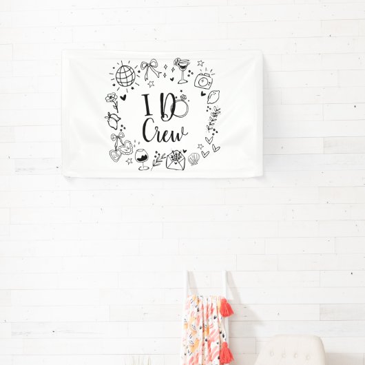 I Do Crew Bruidsmeisjesfeest Banner (Insitu)