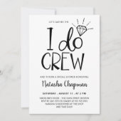 I Do Crew Bruiloftsfeest Kaart (Voorkant)