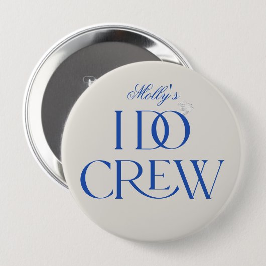 I Do Crew - Custom Wedding Party Design Ronde Button 4,0 Cm (Voorkant /achterkant)