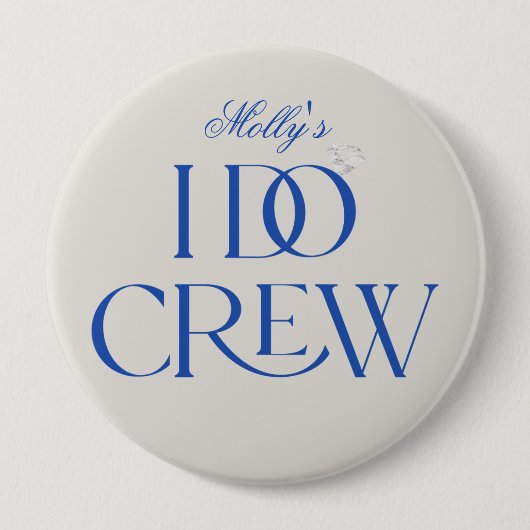 I Do Crew - Custom Wedding Party Design Ronde Button 4,0 Cm (Voorkant)