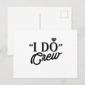 I DO Crew Diamond Ring Bridesmaid grappig Briefkaart (Voorkant / Achterkant)