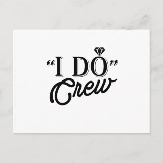 I DO Crew Diamond Ring Bridesmaid grappig Briefkaart