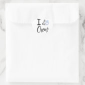 I Do Crew Trouwfeest Bruidsfeest Hart Sticker (Tas)
