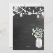 I DO Eucalyptus Mason Jar Verloving Invitation Feestdagenkaart (Achterkant)