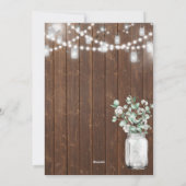 I DO Eucalyptus Mason Jar Verloving Invitation Feestdagenkaart (Achterkant)