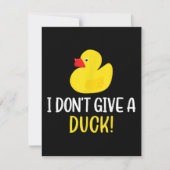 I Do Give a Duck Funny Rubber Duck Men Women Kaart (Voorkant)