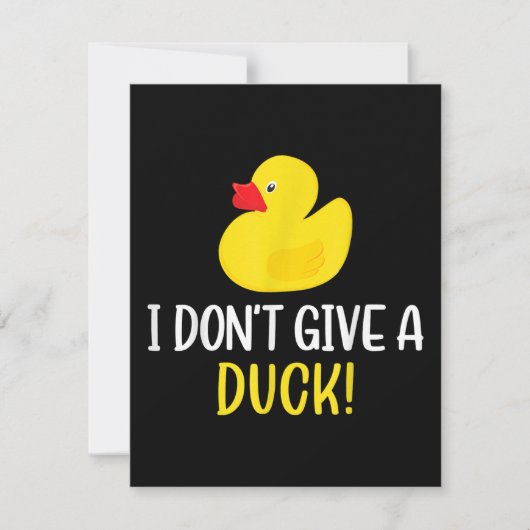 I Do Give a Duck Funny Rubber Duck Men Women Kaart (Voorkant)