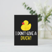 I Do Give a Duck Funny Rubber Duck Men Women Kaart (Staand voorkant)