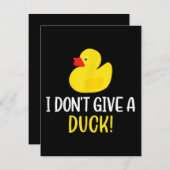 I Do Give a Duck Funny Rubber Duck Men Women Kaart (Voorkant / Achterkant)
