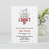 I Do, I Did, I Don't Divorce Party Kaart (Staand voorkant)