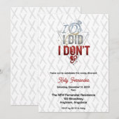 I Do, I Did, I Don't Divorce Party Kaart (Voorkant / Achterkant)