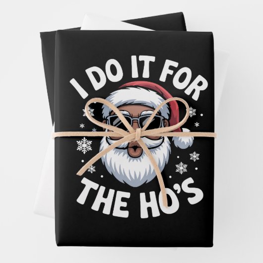 I Do It For The Hos Christmas African American Inpakpapier Vel (In situ)