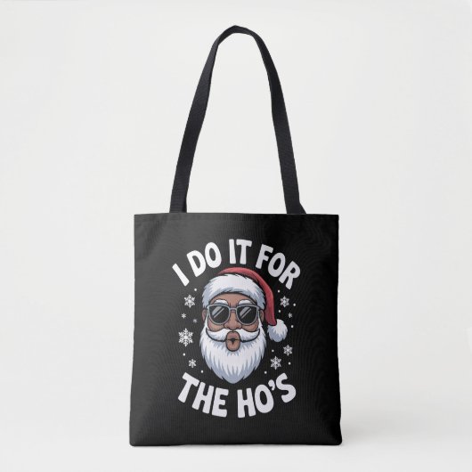 I Do It For The Hos Christmas African American  Tote Bag (Voorkant)
