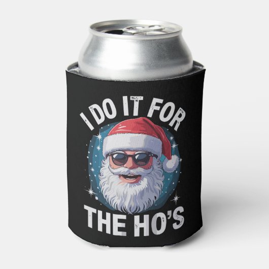 I Do It For The Ho's Funny Inappropriate Christmas Blikjeskoeler (Blikje Voorkant)