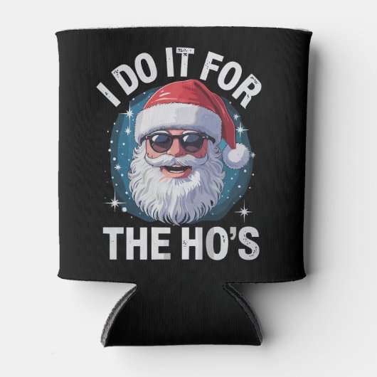 I Do It For The Ho's Funny Inappropriate Christmas Blikjeskoeler (Voorkant)