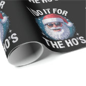 I Do It For The Ho's Funny Inappropriate Christmas Cadeaupapier (Rol Hoek)