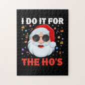 I Do It For The Ho's Funny Inappropriate Christmas Legpuzzel (Verticaal)