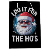 I Do It For The Ho's Funny Inappropriate Christmas Medium Cadeauzakje (Voorkant)