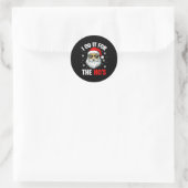 I Do It For The Ho's Funny Inappropriate Christmas Ronde Sticker (Tas)