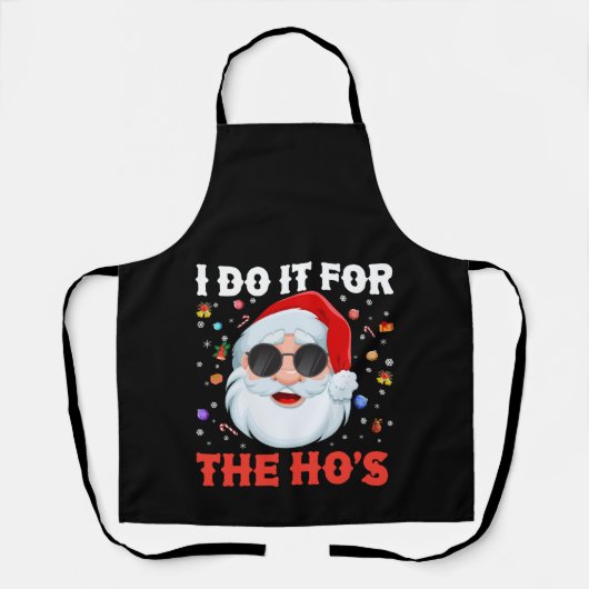 I Do It For The Ho's Funny Inappropriate Christmas Schort (Voorkant)