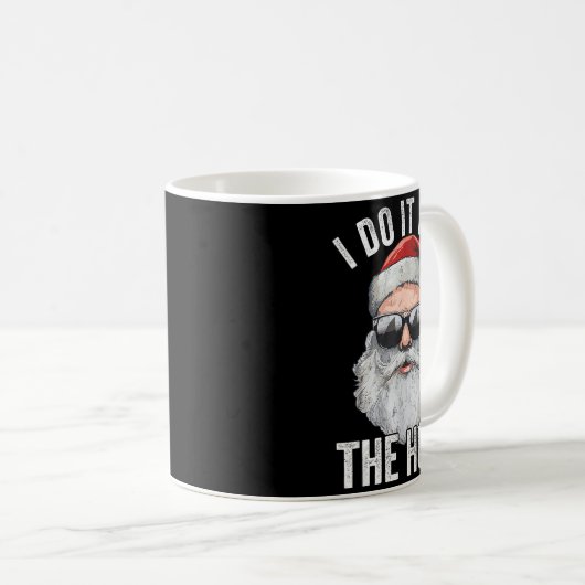 I Do It For The Santa Ugly Christmas Sweater  Koffiemok (Voorkant rechts)