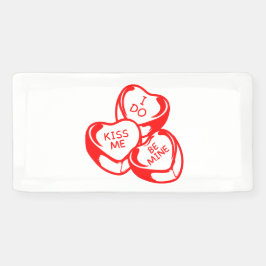 I Do Kiss Me Be Mine Valentijnsdag 2x1 Vinyl Spandoek