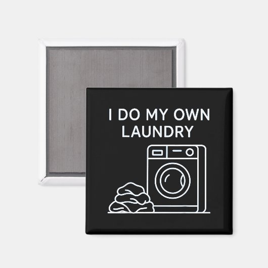 I Do My Own Laundry Minimal This Year Achievements Magneet (Voorkant / Achterkant)