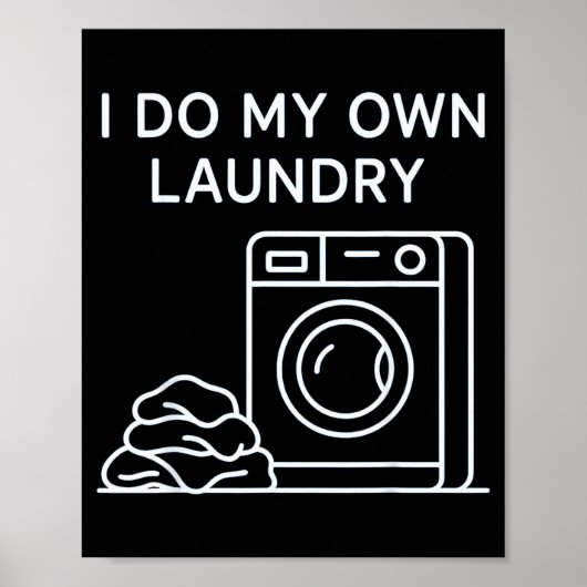 I Do My Own Laundry Minimal This Year Achievements Poster (Voorkant)