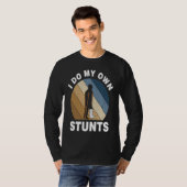 I Do My Own Stunts Broken Leg Recovery T-shirt (Voorkant volledig)