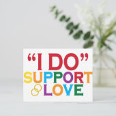 I DO support love (Prop 8) Briefkaart (Staand voorkant)
