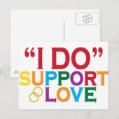 I DO support love (Prop 8) Briefkaart (Voorkant / Achterkant)