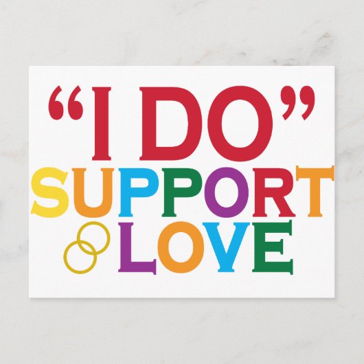 I DO support love (Prop 8) Briefkaart (Voorkant)