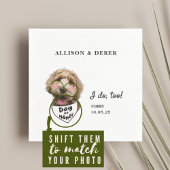 I Do Too Dog of Honor Sjabloon Hondenfoto Bruiloft Servet