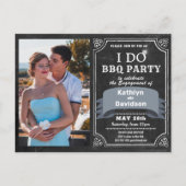 I DO Verloving 2 Foto BBQ Party Invitation Briefkaart (Voorkant)
