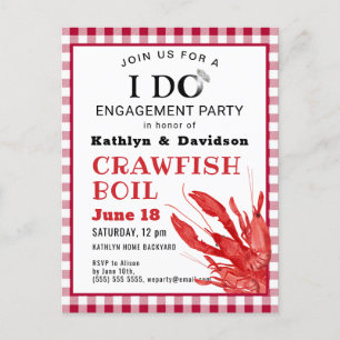 I DO Verloving Crawfish Boil Party Briefkaart