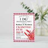 I DO Verloving Crawfish Boil Party Briefkaart (Staand voorkant)