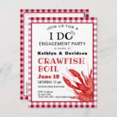 I DO Verloving Crawfish Boil Party Briefkaart (Voorkant / Achterkant)
