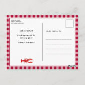I DO Verloving Crawfish Boil Party Briefkaart (Achterkant)