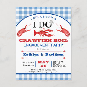 I DO Verloving Crawfish Boil Party Briefkaart