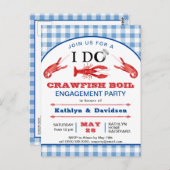 I DO Verloving Crawfish Boil Party Briefkaart (Voorkant / Achterkant)