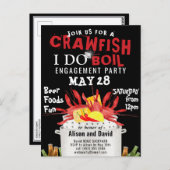 I DO Verloving Crawfish Boil Party Briefkaart (Voorkant / Achterkant)