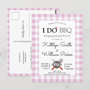 I DO Verloving Cute Pink BQ Uitnodiging