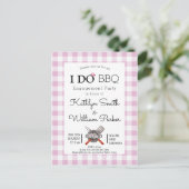 I DO Verloving Cute Pink BQ Uitnodiging (Staand voorkant)